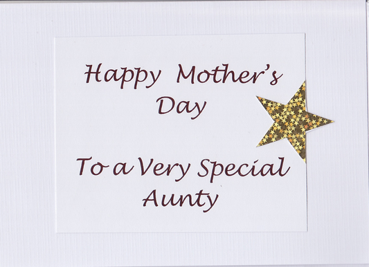 Mother's Day Foil Star Aunty Card